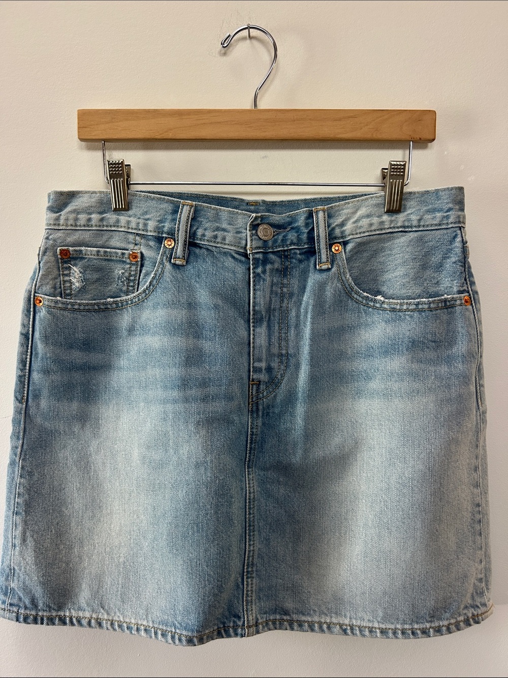 Levi's Light Blue Denim Mini Skirt